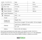 NEXTORCH WL14 Ricaricabile 500 Lumens