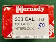 Hornady INTERLOCK CAL.303 .312 150GR SP