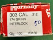 Hornady INTERLOCK CAL.303 .312 174GR SP